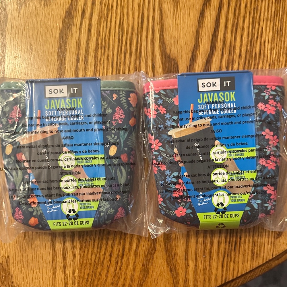 SOK IT Javasok Floral Cup Sleeves